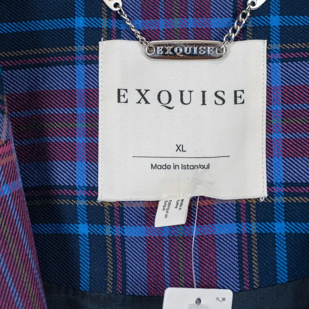 Antropologie X Exquise Plaid Blazer Jacket size XL NEW